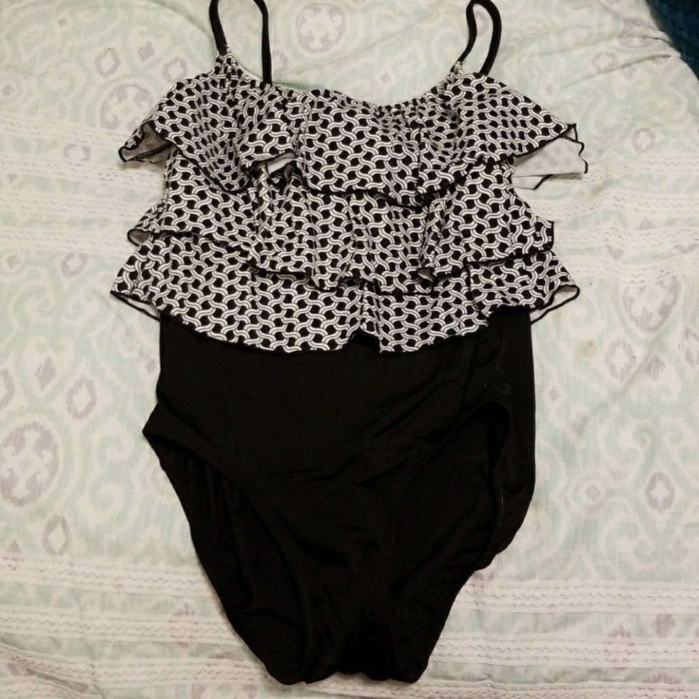 Ruffled swimsuit one piece